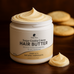 Sugar Cookie Crème Hair Butter in 8oz white jar for 4C natural curls, whipped moisturizing formula for dry, brittle curls